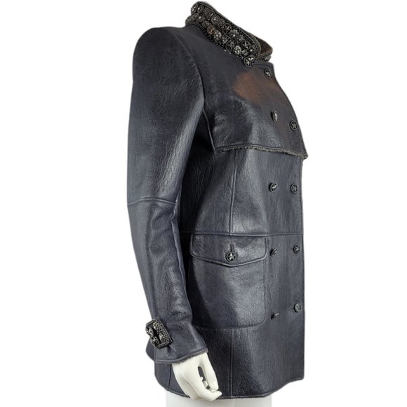 NEW Chanel Lambswool Shearling Leather Jacket/Coat - Picture 4 of 9